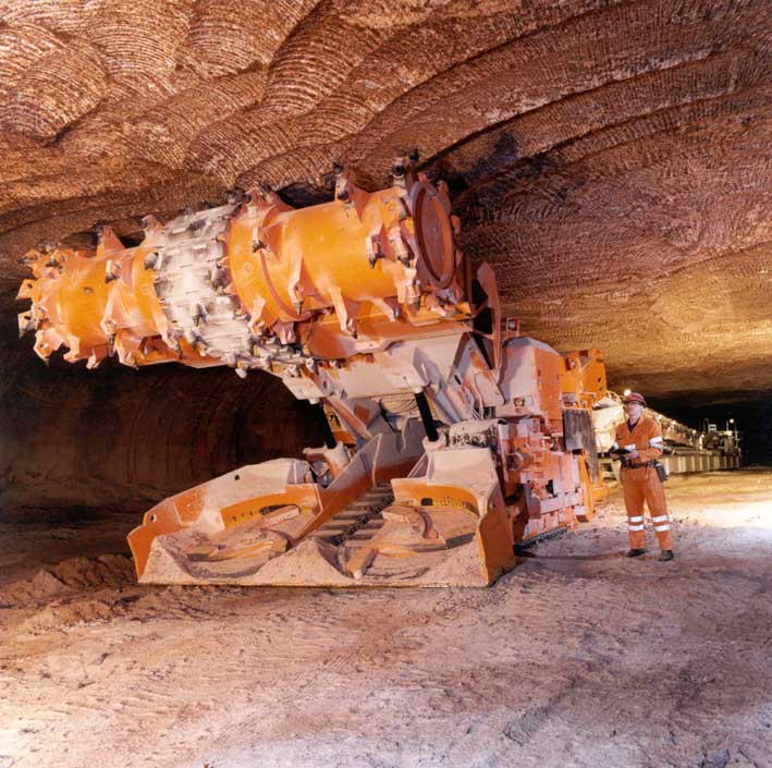 Continuous Mining Machine in Rock Salt Mine