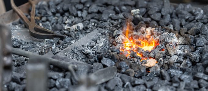 Blacksmith coal fire