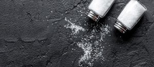 Salt shakers on slate